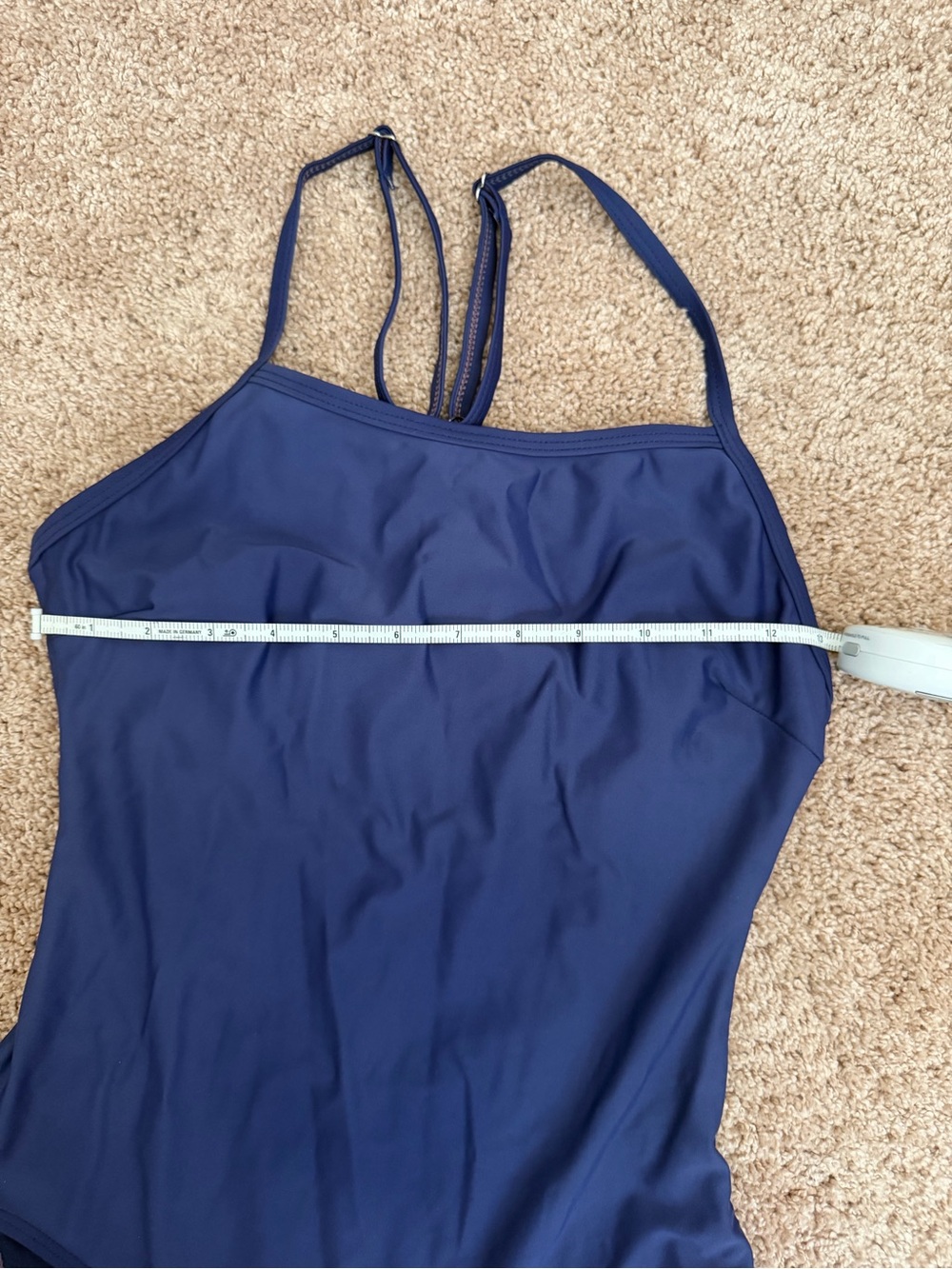 TEMPT ME Navy Blue Athletic Racerback One Piece Swimsuit - Size S - Picture 9 of 9